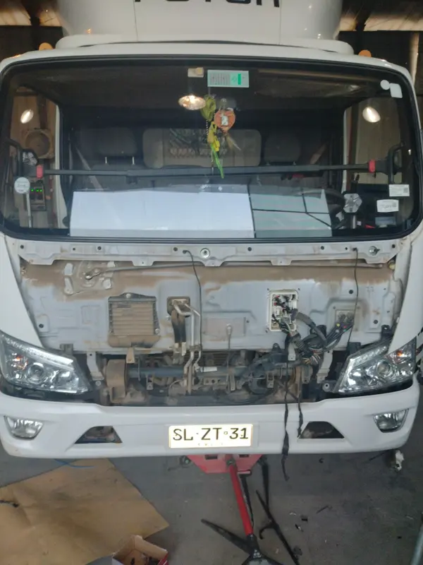 Camión en reparación